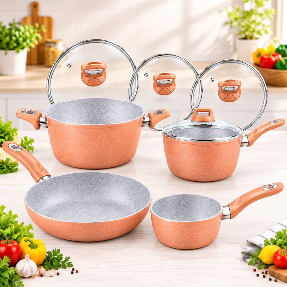 Kiam 7 Pcs Non-Stick Cookware Set - Induction bottom