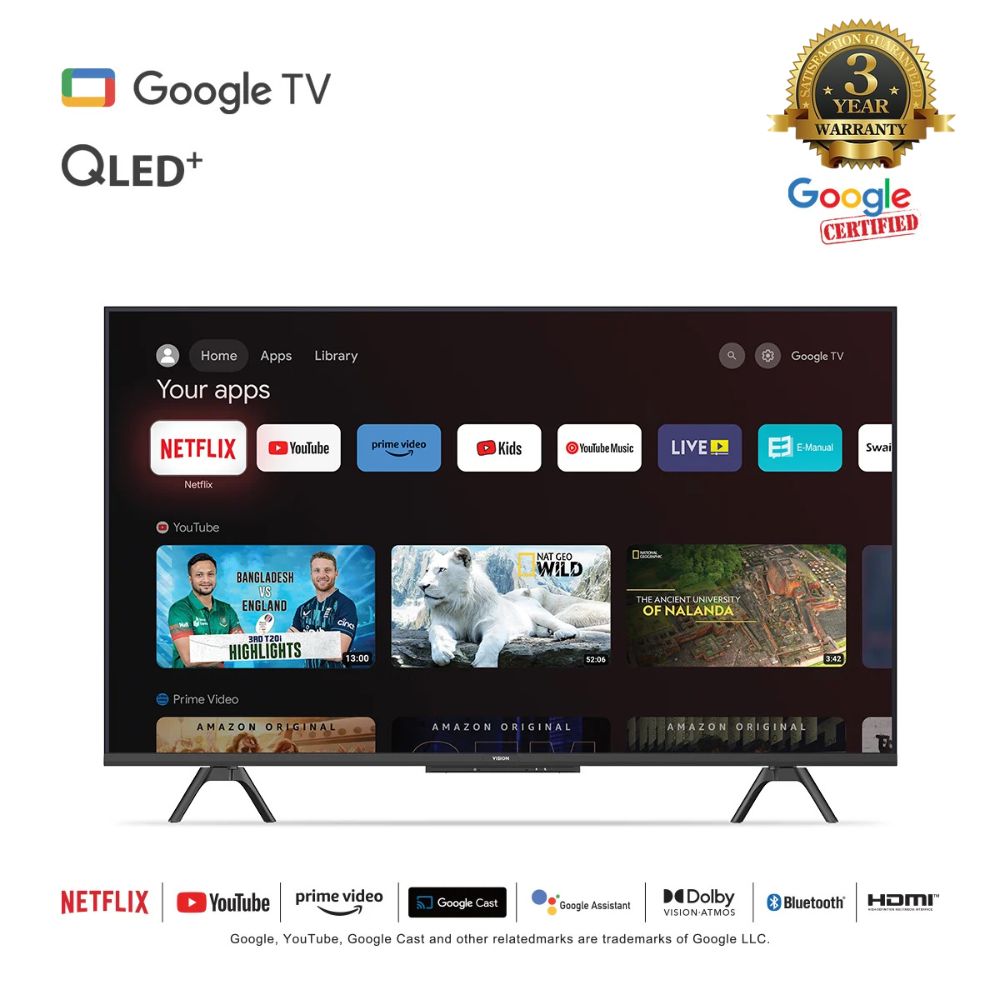 Vision 43” QLED Google TV 4K Q10S