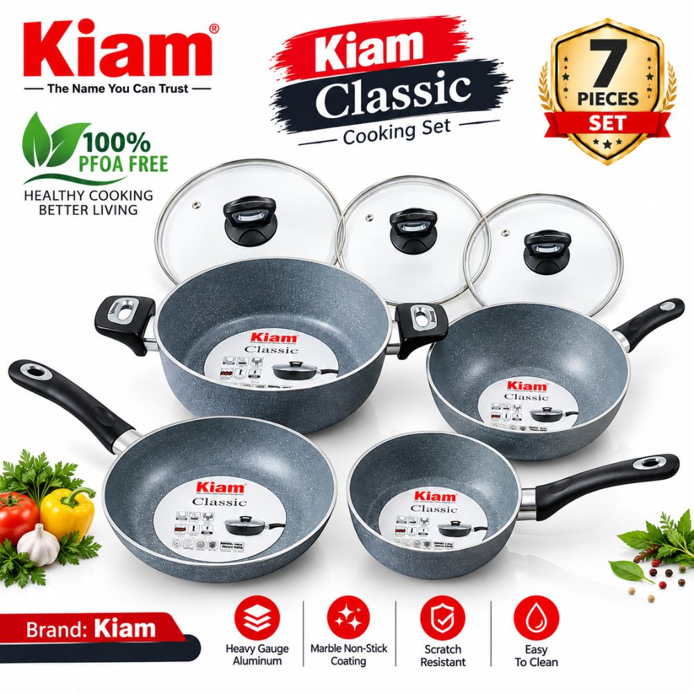 Kiam Non-Stick 7-Piece Cookware Set
